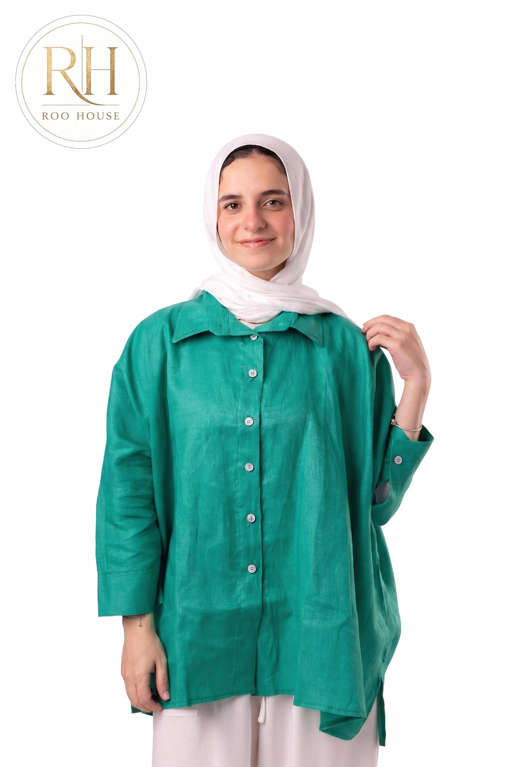 Dark-green Blouse