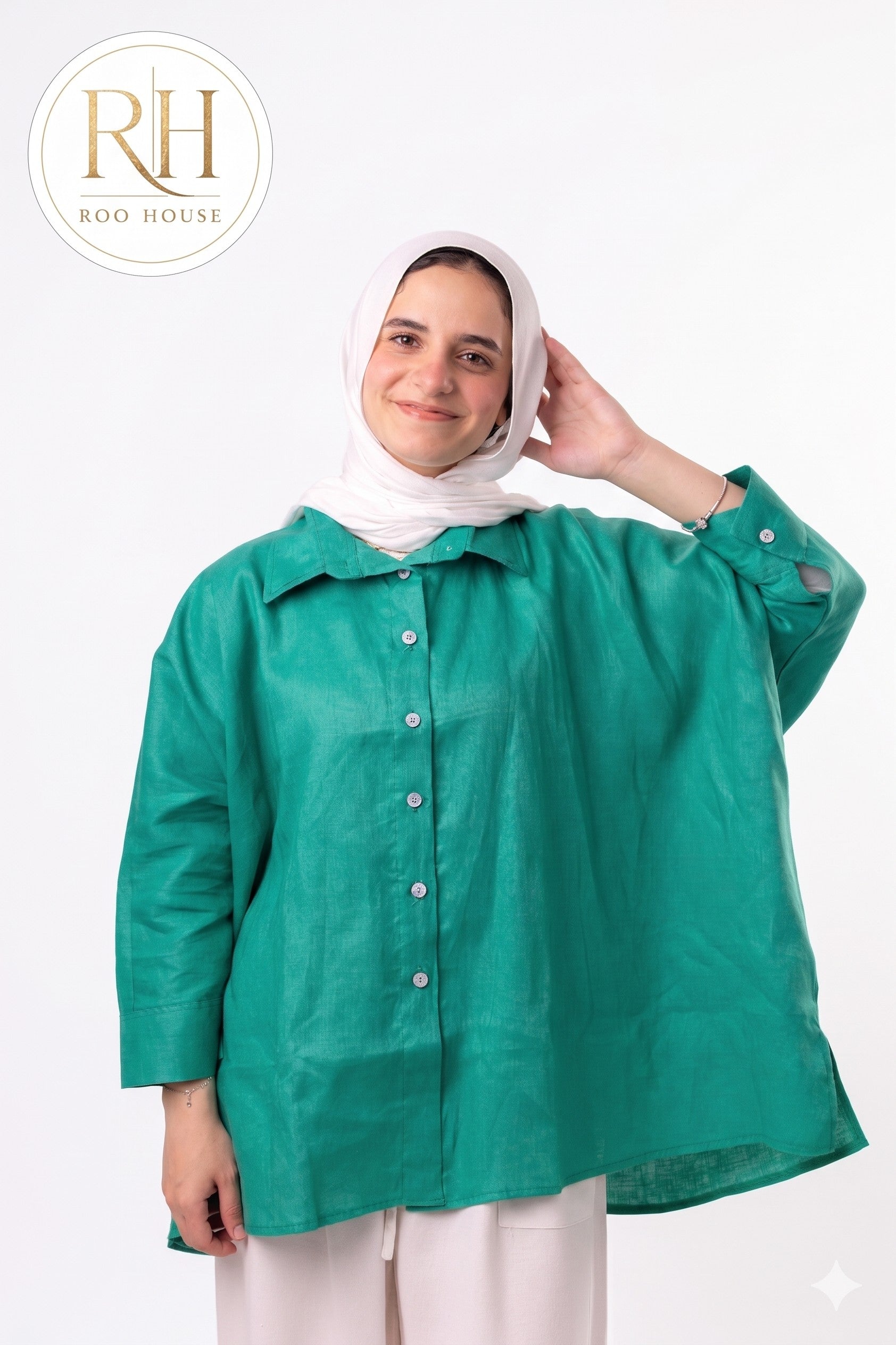 Dark-green Blouse
