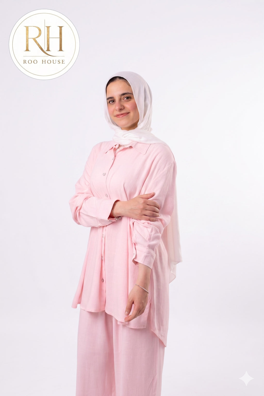 Pink Linen Blouse
