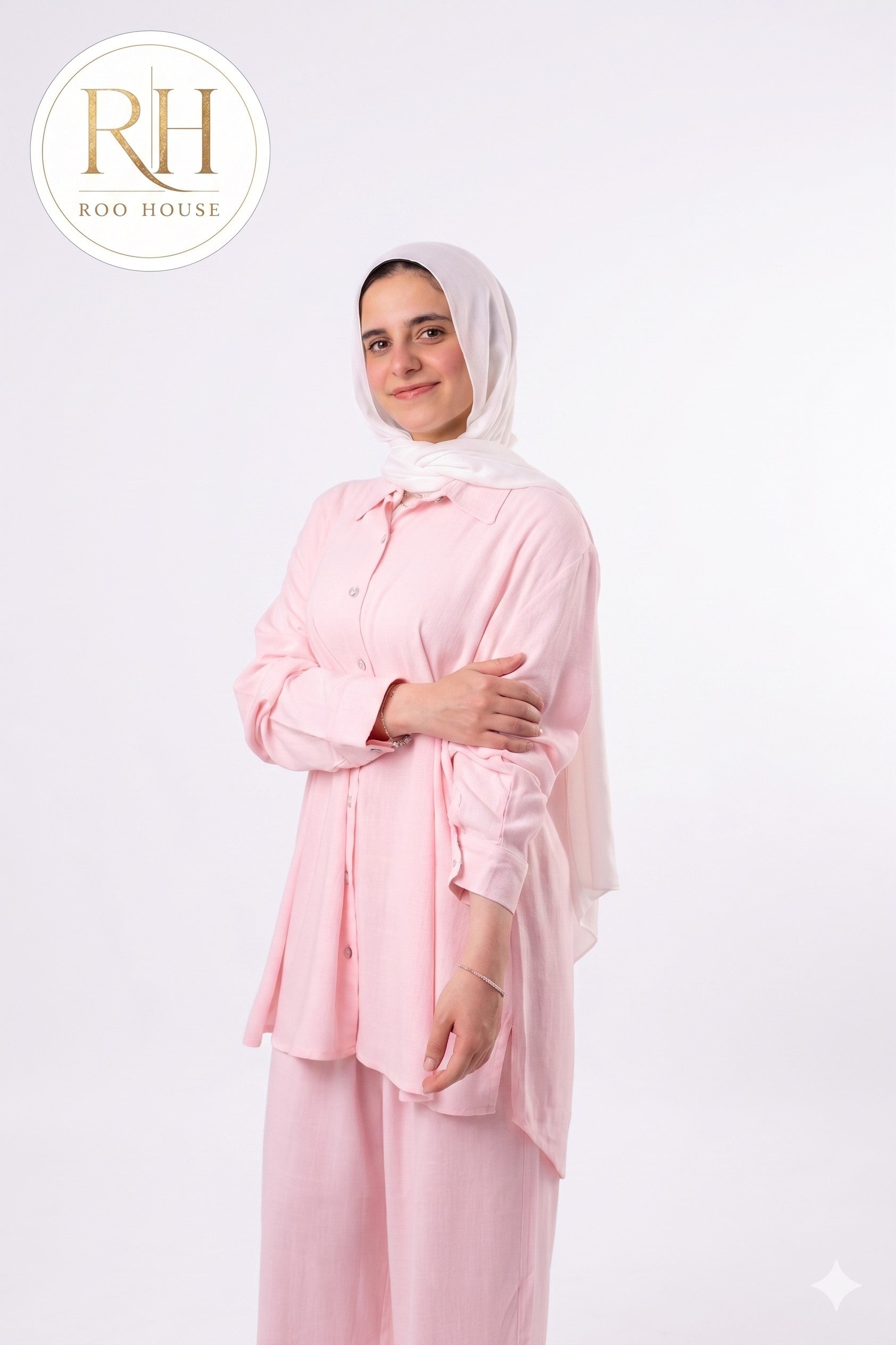 Pink Linen Blouse