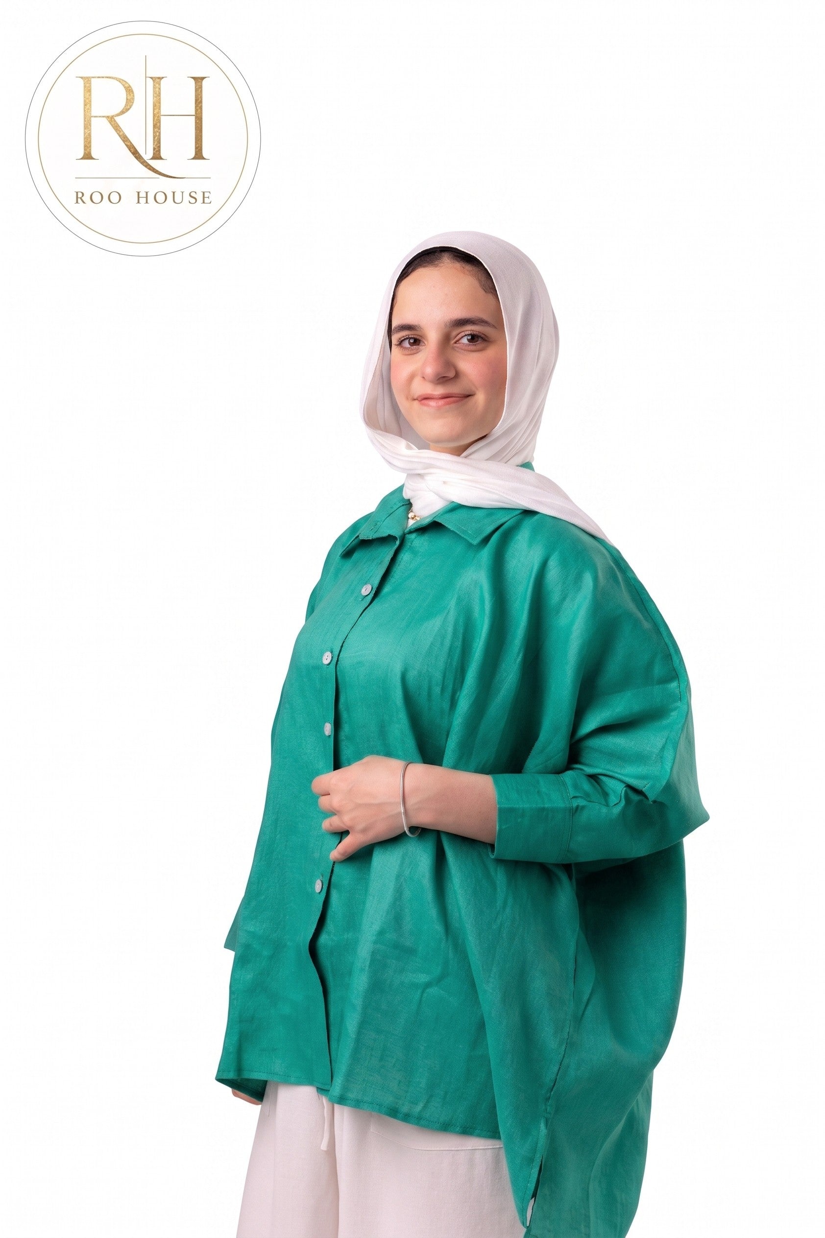 Dark-green Blouse