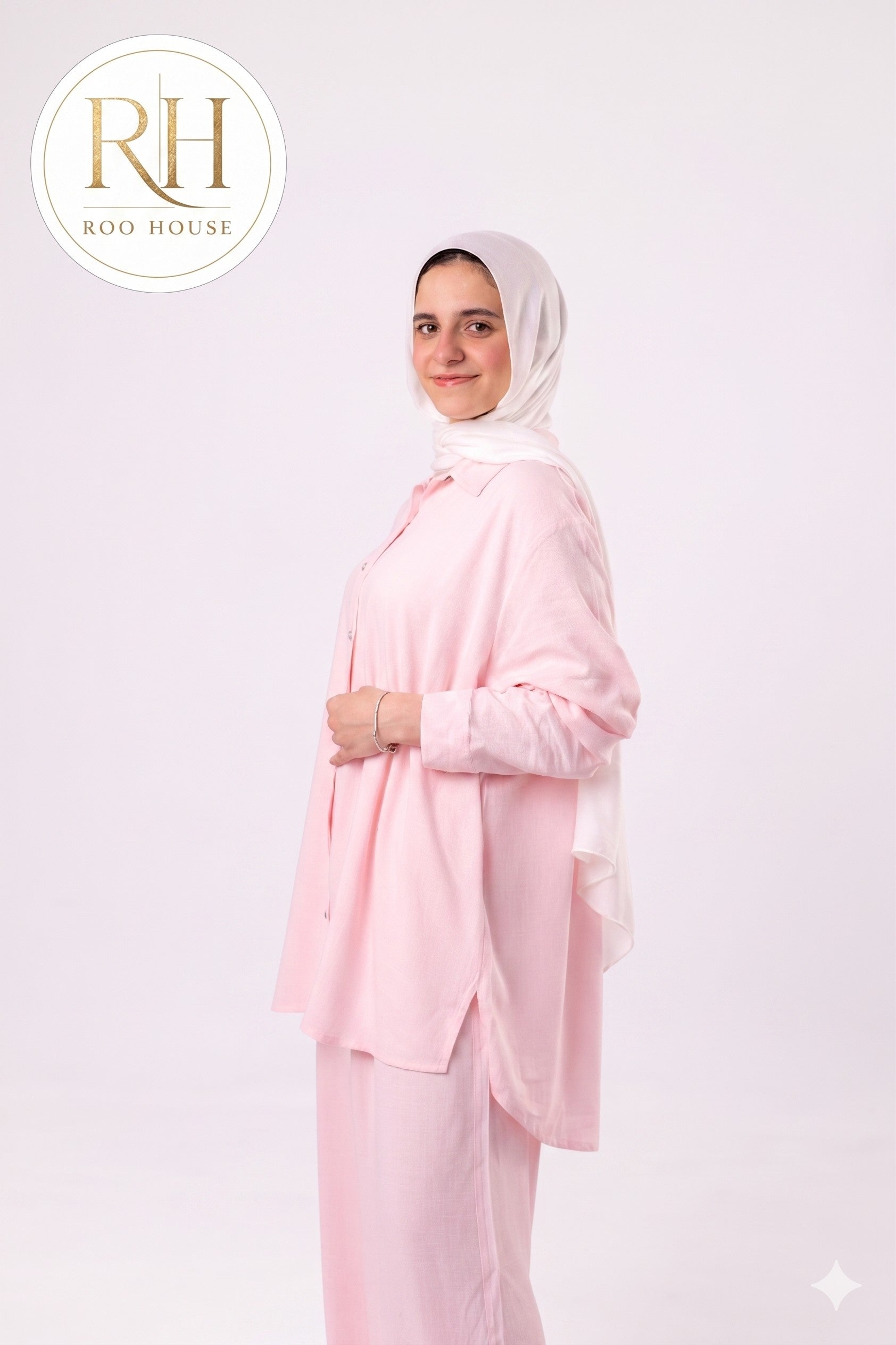 Pink Linen Blouse