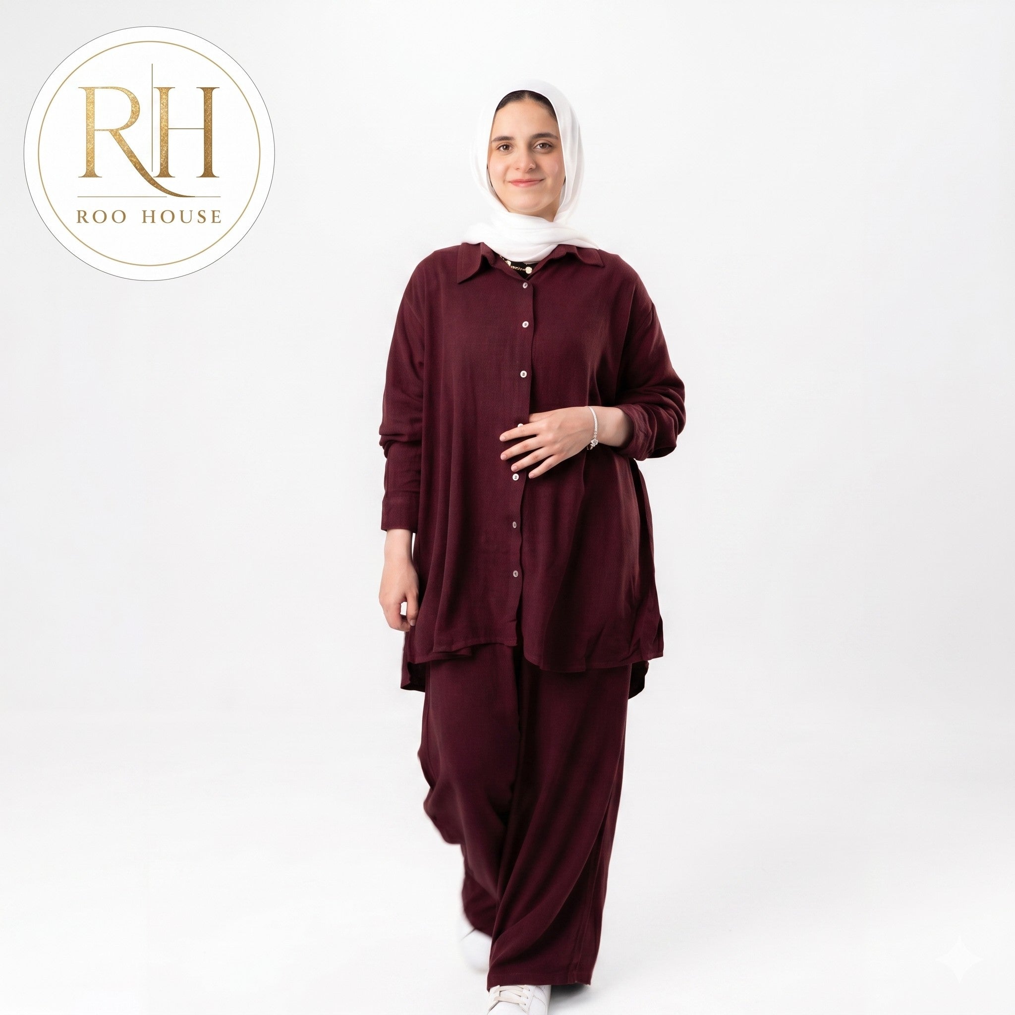 Burgundy Linen set