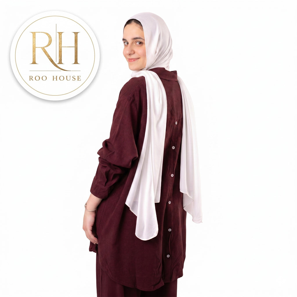 Burgundy Linen set