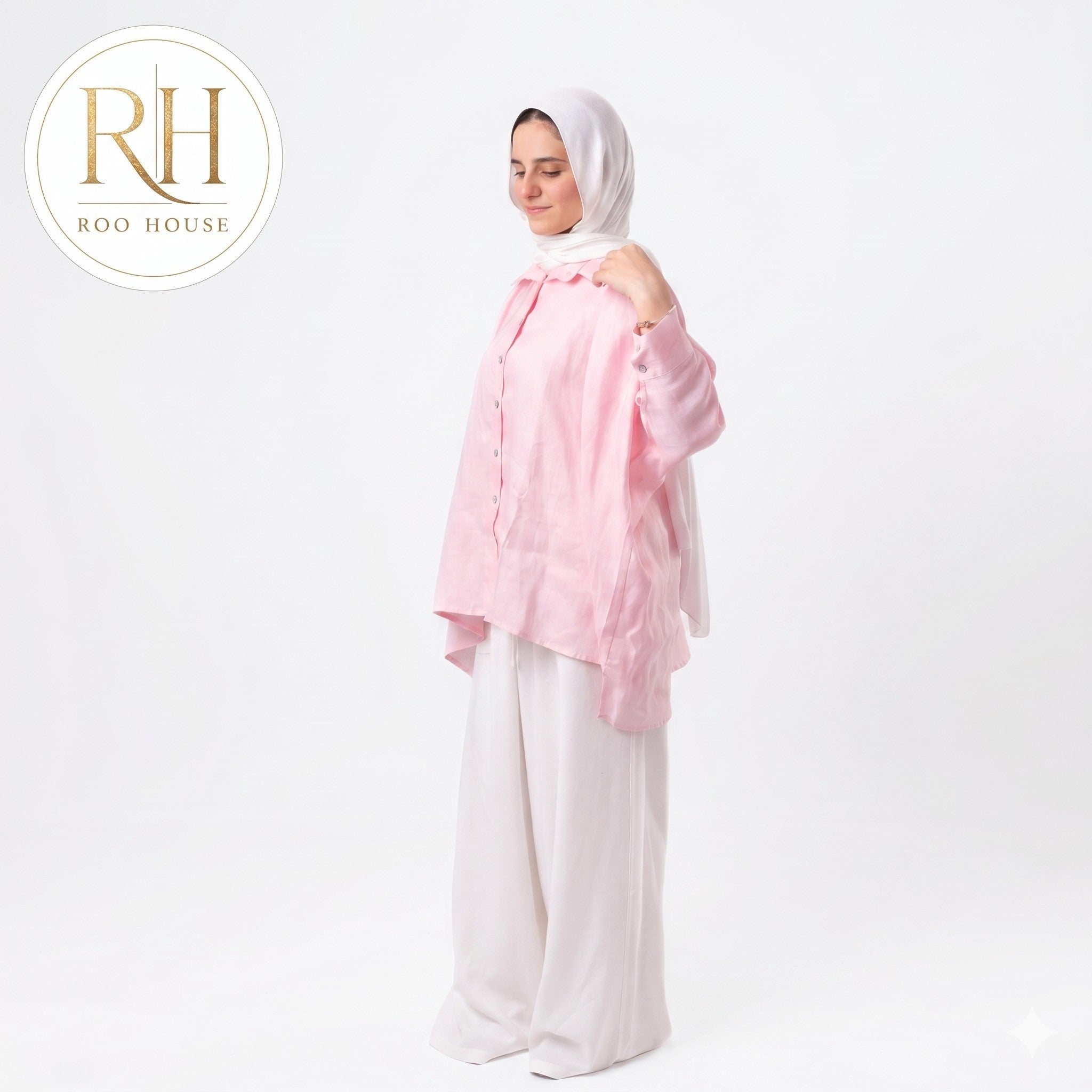 Pink Linen Blouse