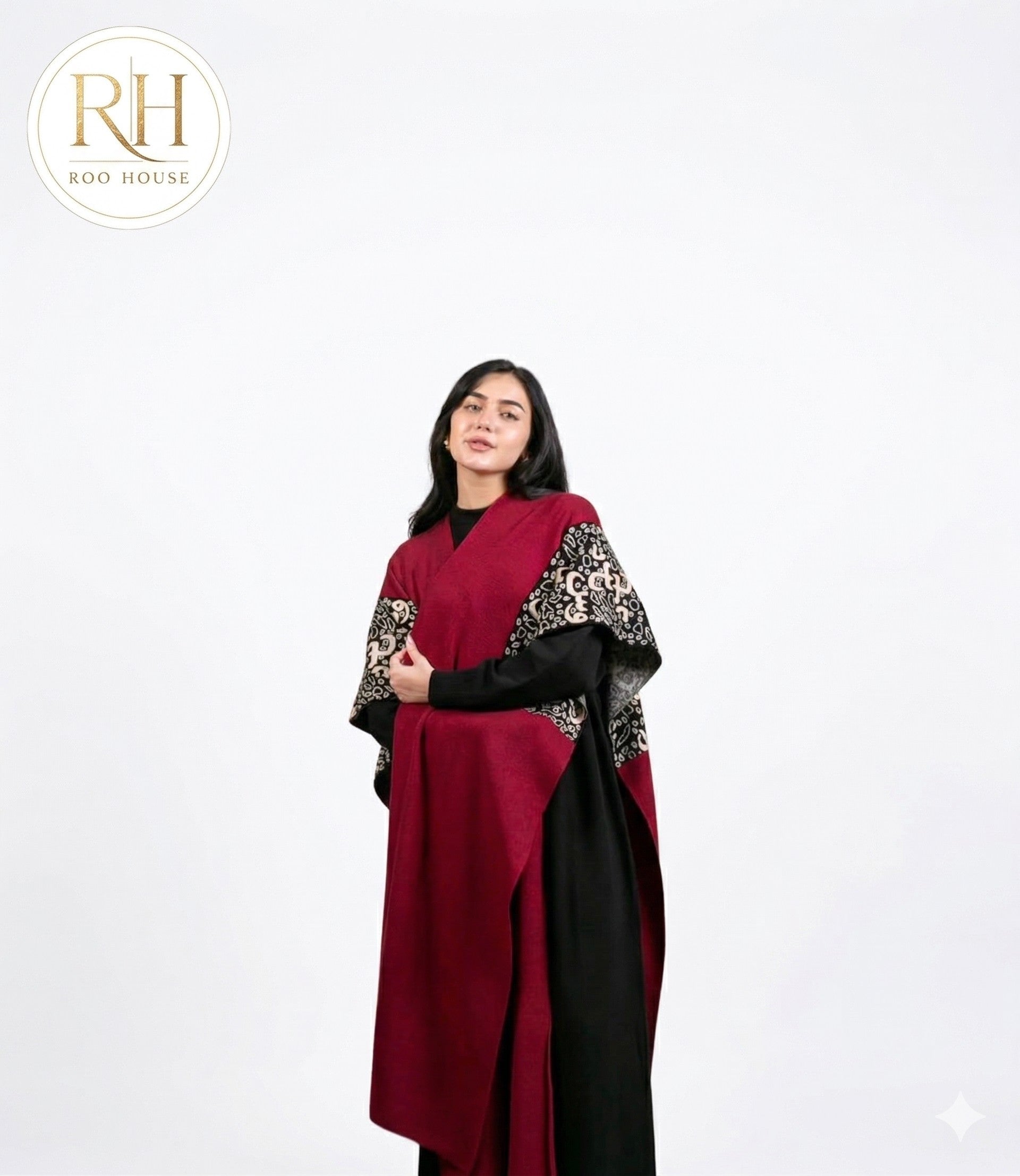 Red Arabic kint kimono