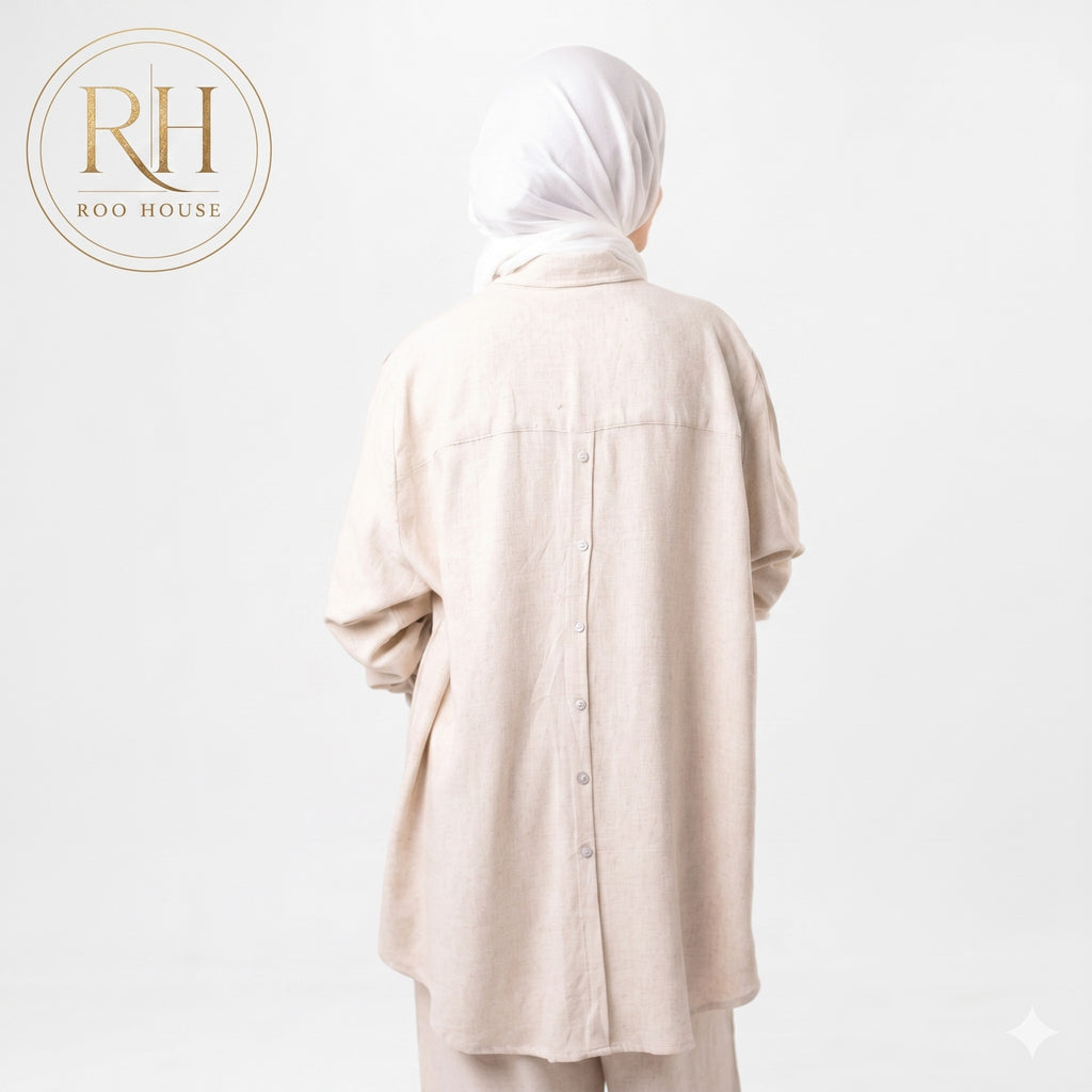 Beige linen set