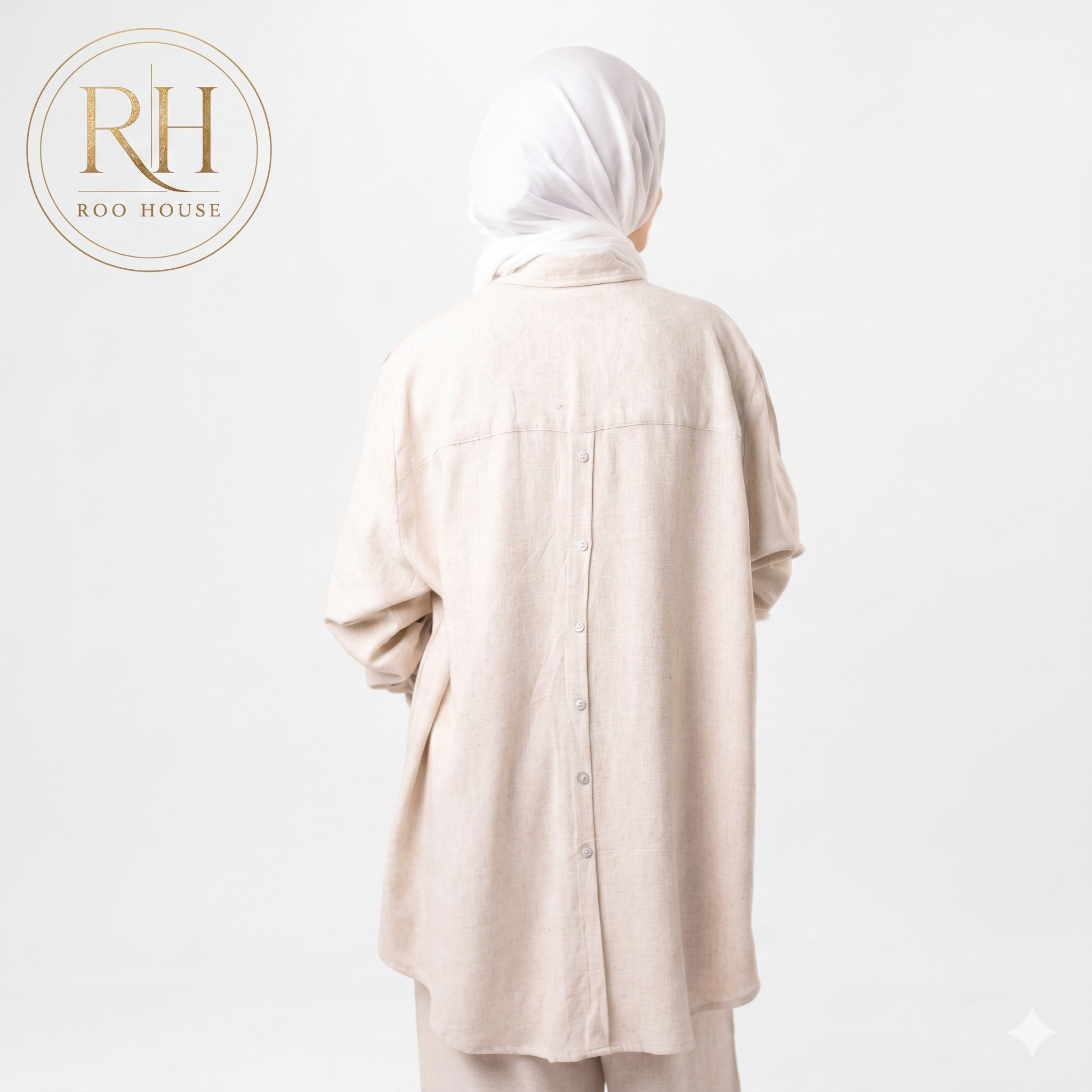 Beige linen set