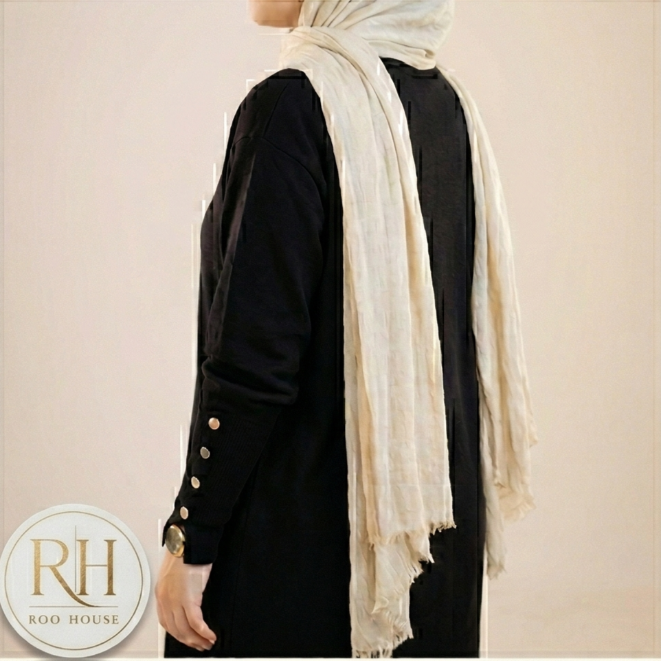 Black Soft Modest Button Top