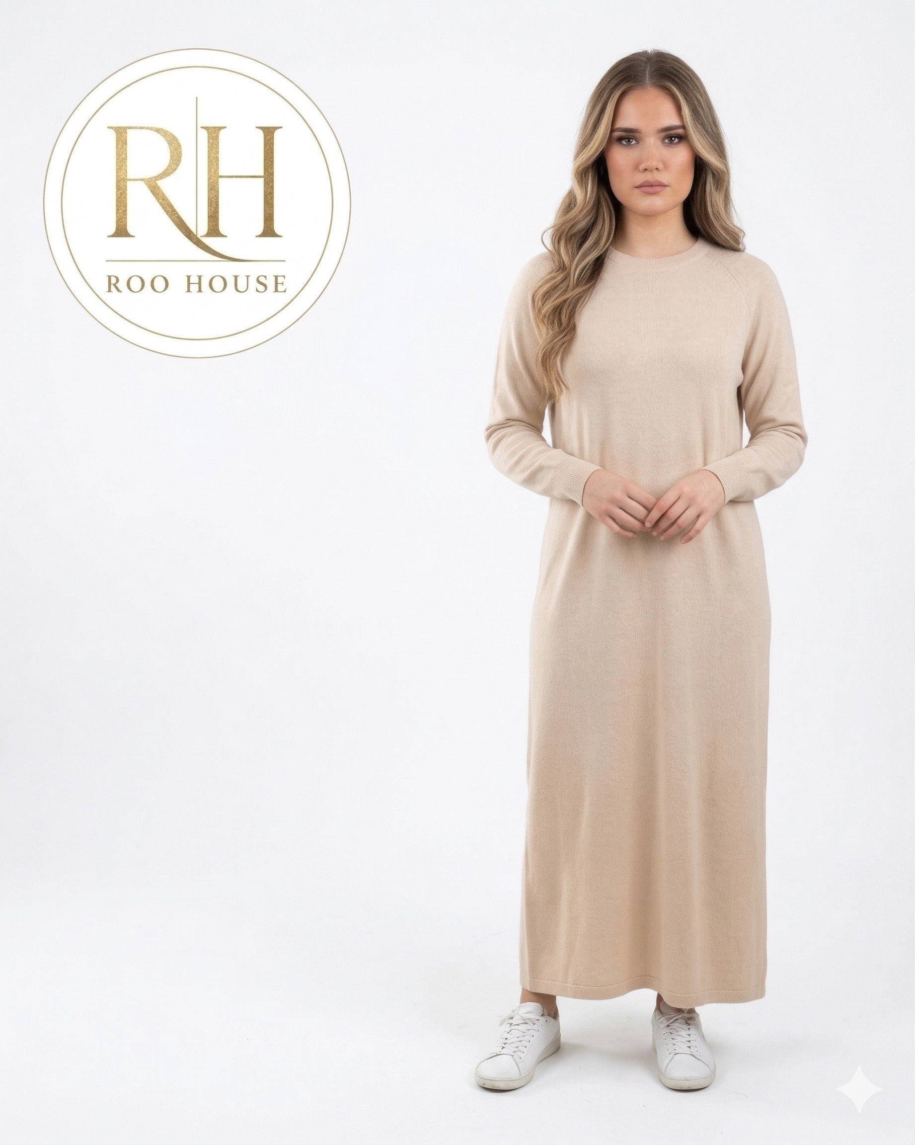 Beige Kint basic dress