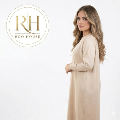 Beige Kint basic dress